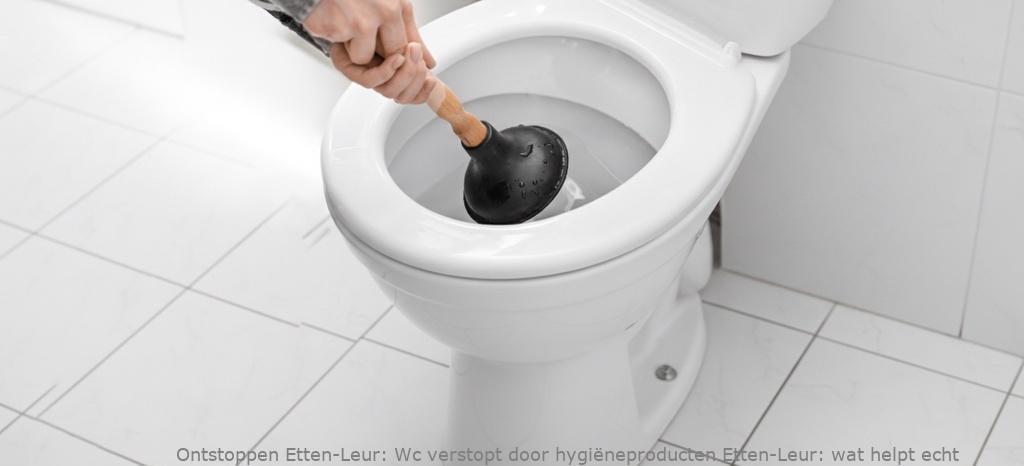 Wc verstopt door hygiëneproducten Etten-Leur: wat helpt echt